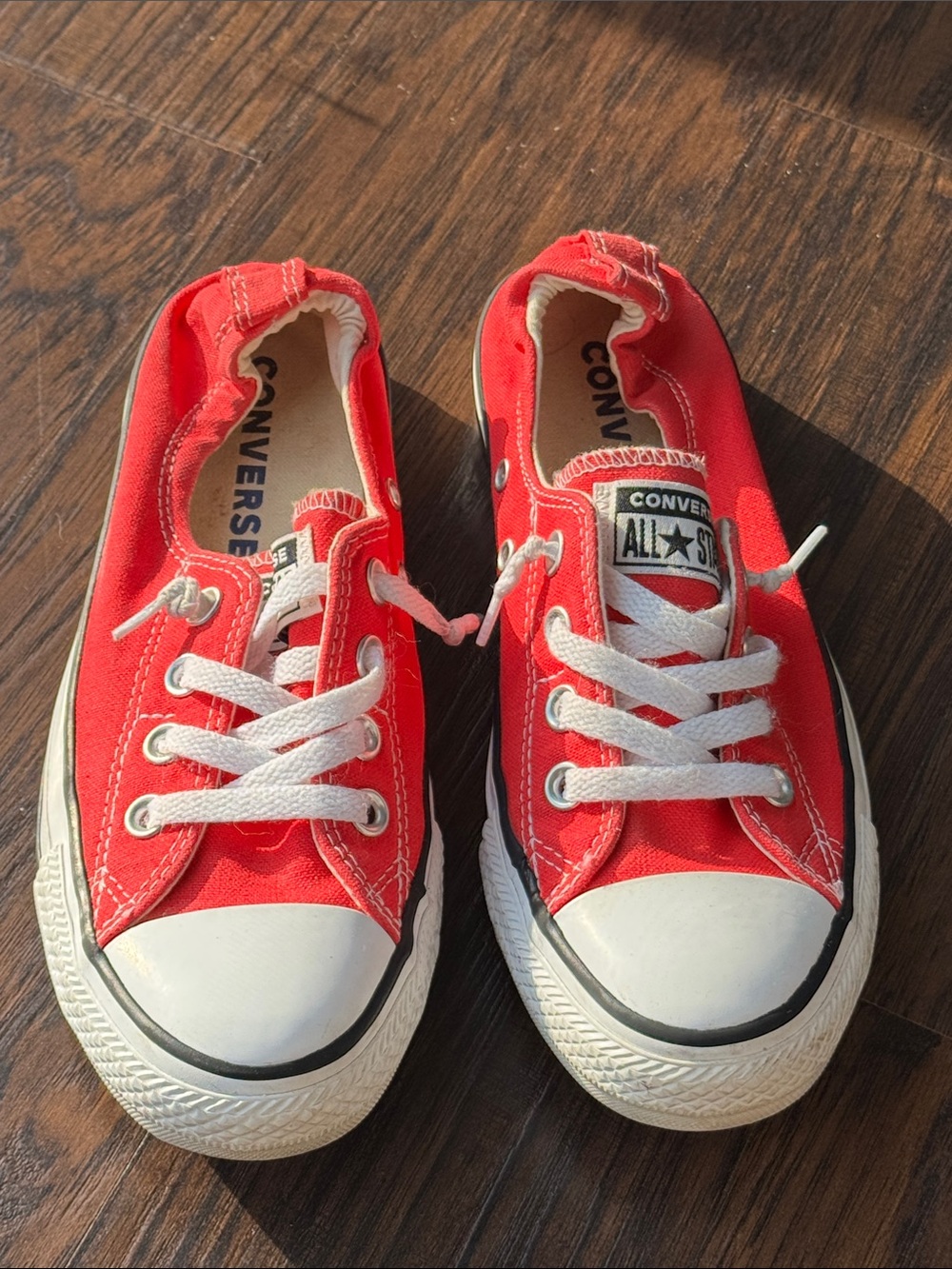 Converse Red Low-Top Canvas Sneakers